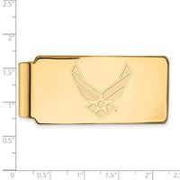 Sterling Silver Gold-pltd LogoArt U.S. Air Force Money Clip
