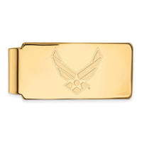 Sterling Silver Gold-pltd LogoArt U.S. Air Force Money Clip