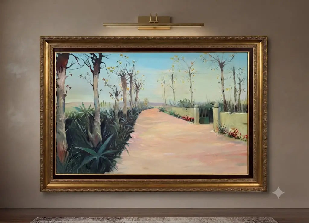 Gateway to the Horizon, Discover an Escape to the Mediterranean with this Grand-Scale Landscape, 52" x 38"