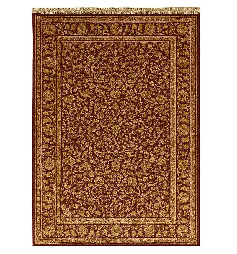 HANDWOVEN RUG Ornate floral and vine design. Approx. 5' x 7'