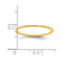 14KY 1mm Half Round Band Size 13.5