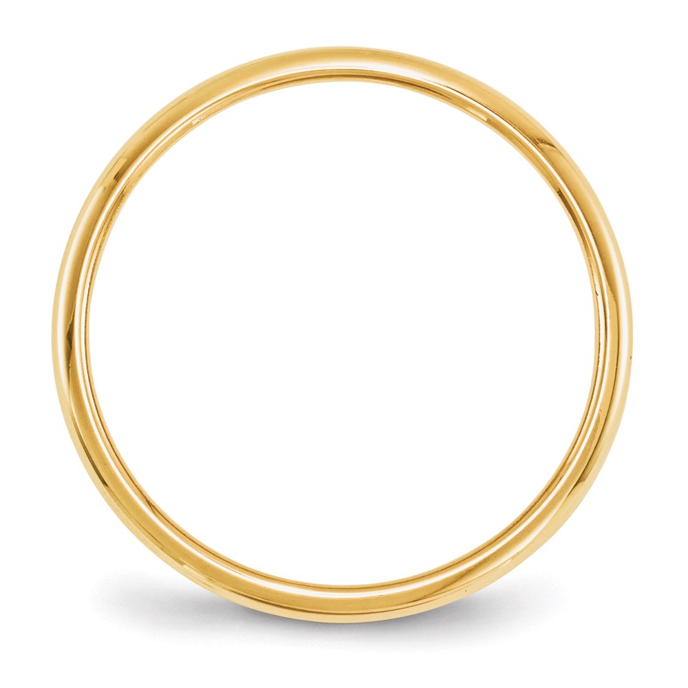 14KY 2mm Half-Round Wedding Band Size 4.5