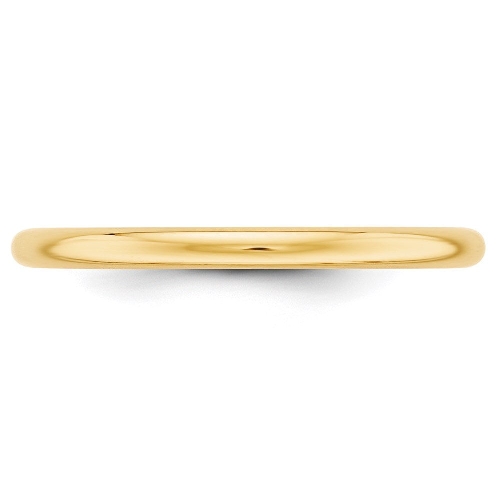 14KY 2mm Half-Round Wedding Band Size 4.5