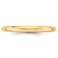 14KY 2.5mm Half Round Band Size 13