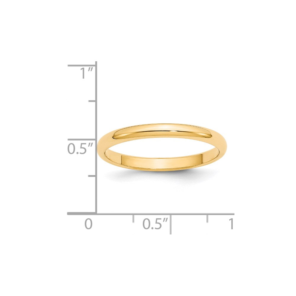 14KY 2.5mm Half Round Band Size 12