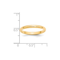 14KY 2.5mm Half Round Band Size 14