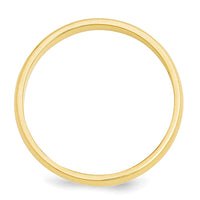 14KY 3mm Half-Round Wedding Band Size 5.5