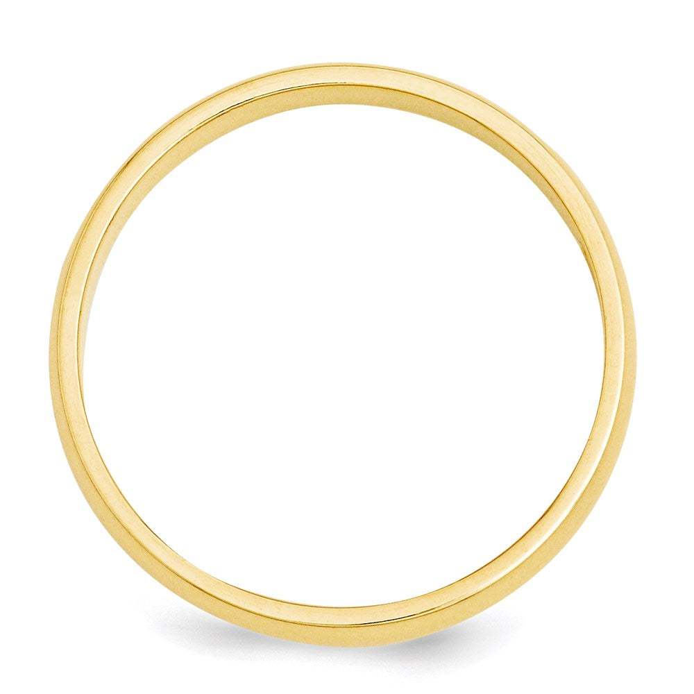 14KY 3mm Half-Round Wedding Band Size 10.5