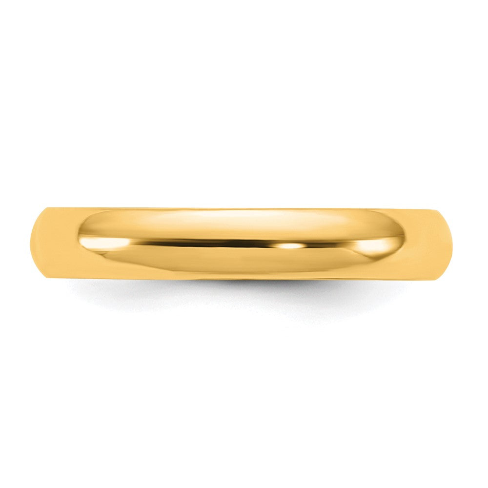 14KY 3.5mm Half Round Band Size 8.5