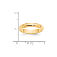 14KY 4mm Half-Round Wedding Band Size 5.5
