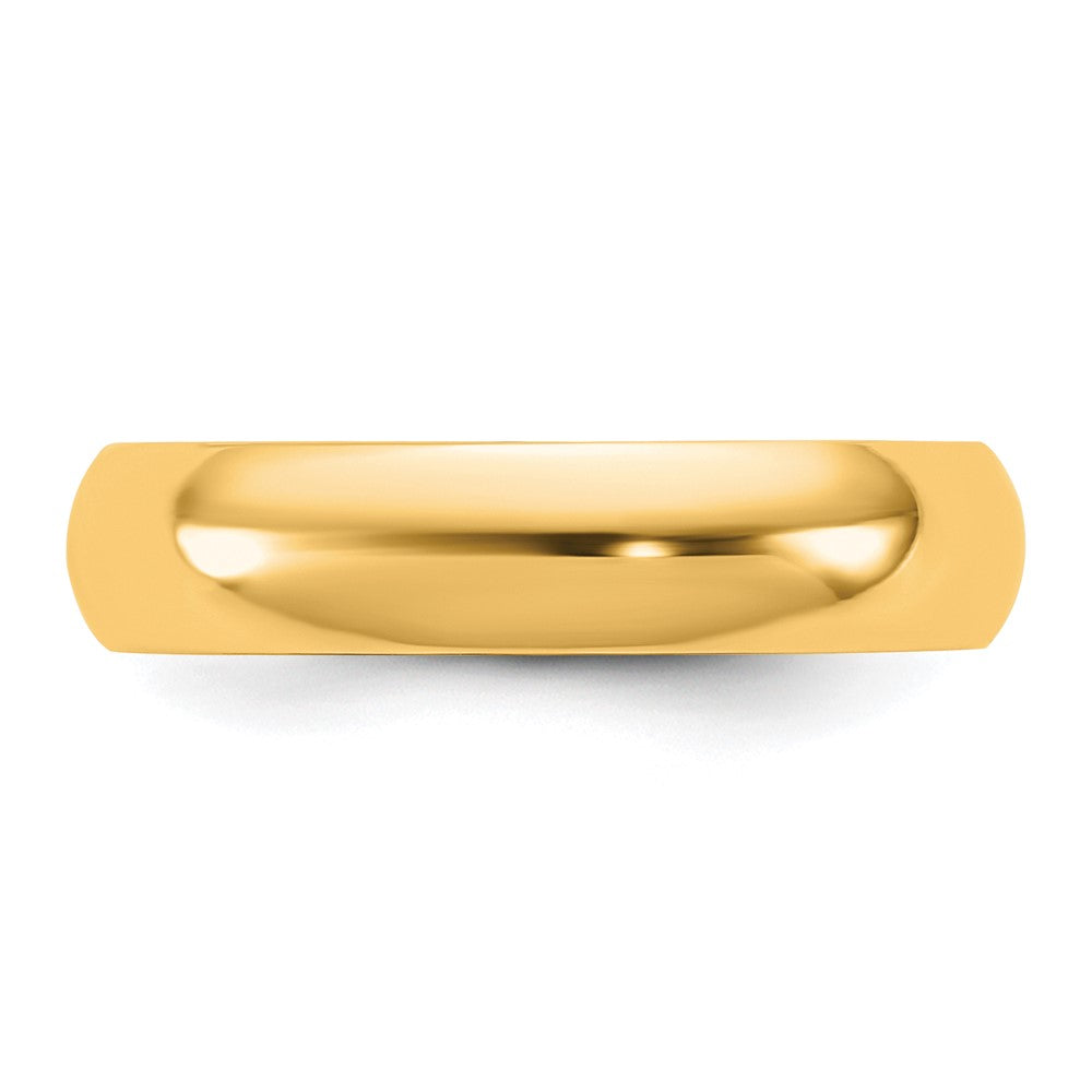 14KY 4.5mm Half Round Band Size 7.5