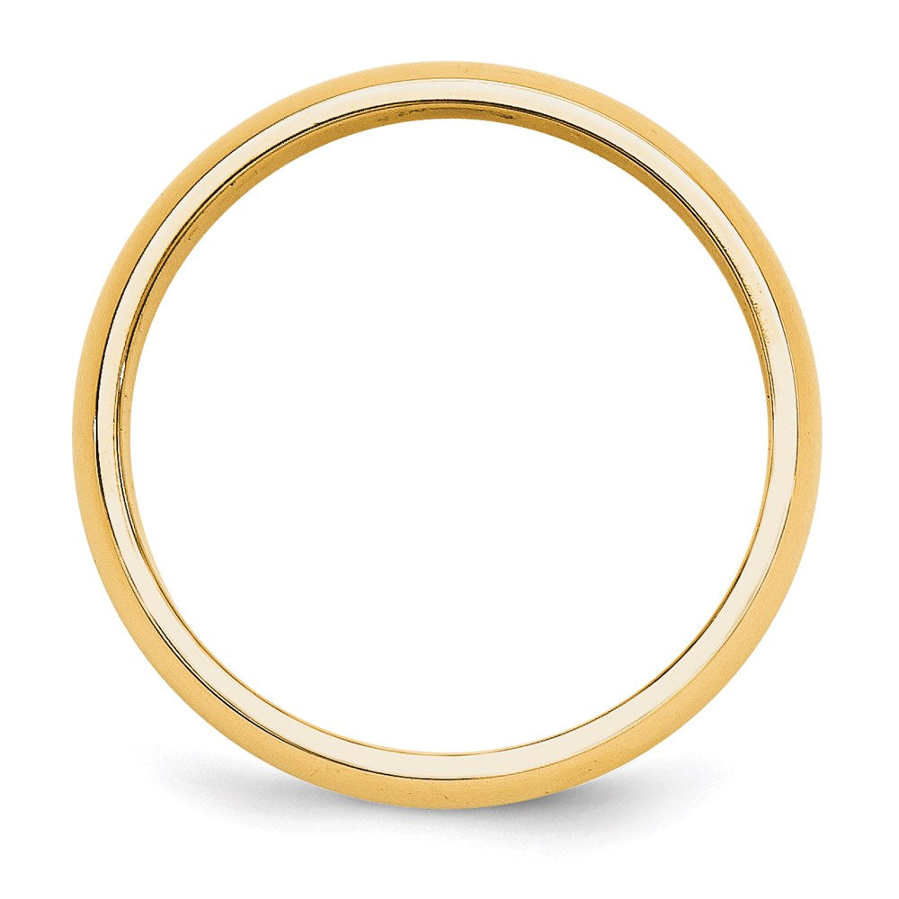 14KY 5mm Half-Round Wedding Band Size 11.5