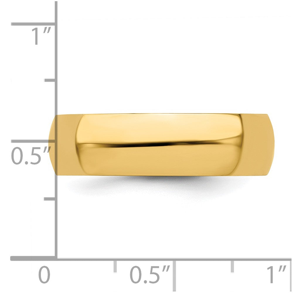 Sterling Silver GP 6mm Half-Round Band