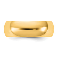 10KY 6.5mm Half Round Band Size 7
