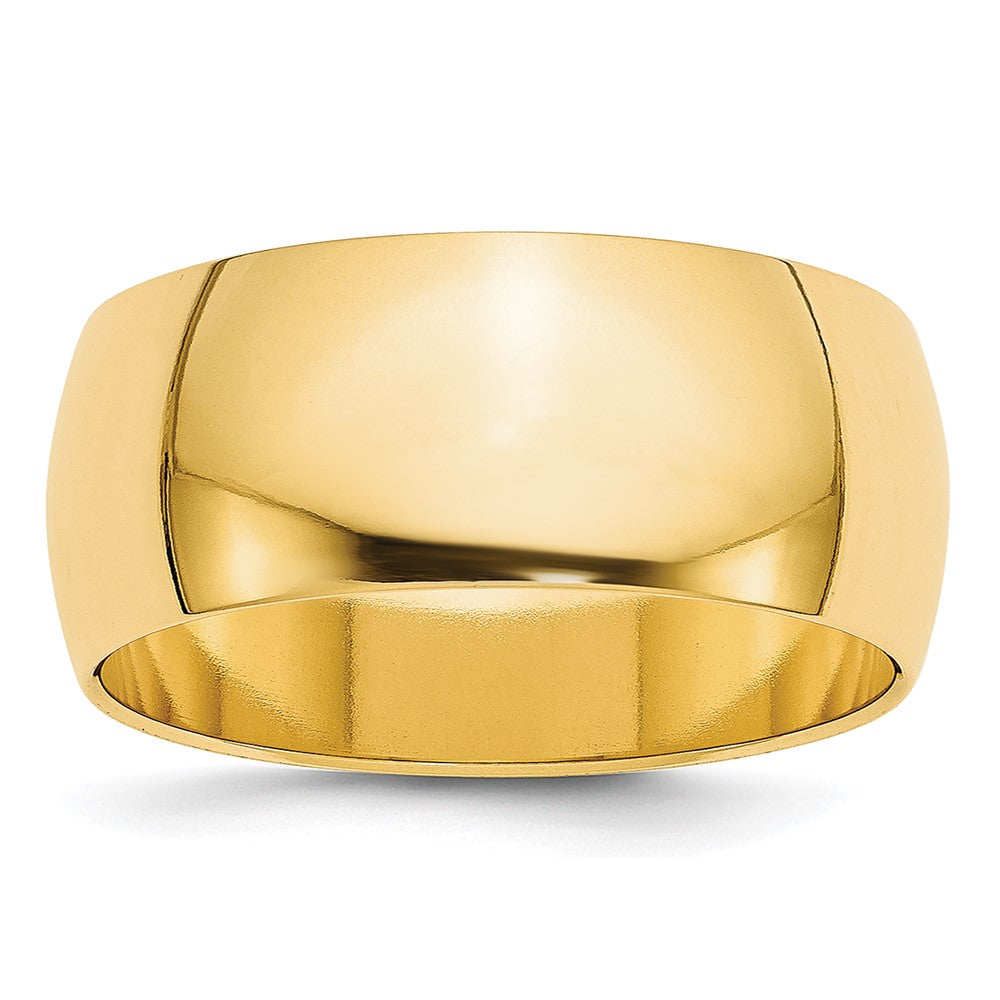 14KY 8mm Half-Round Wedding Band Size 12