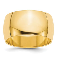 14KY 10mm Half Round Band Size 12.5