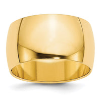 14KY 12mm Half Round Band Size 5.5