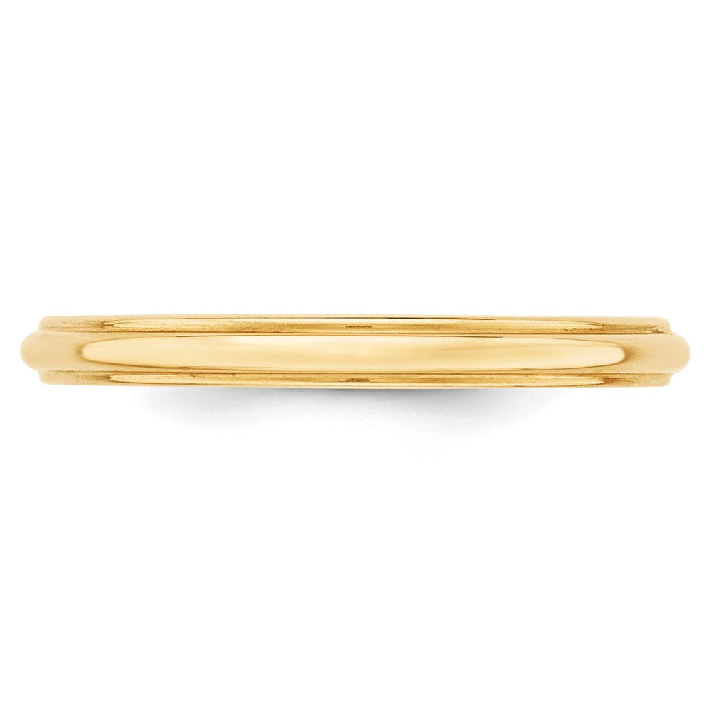 14KY 2.5mm Half Round with Edge Band Size 6.5