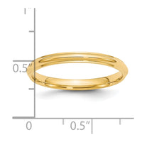 14KY 2.5mm Half Round with Edge Band Size 11