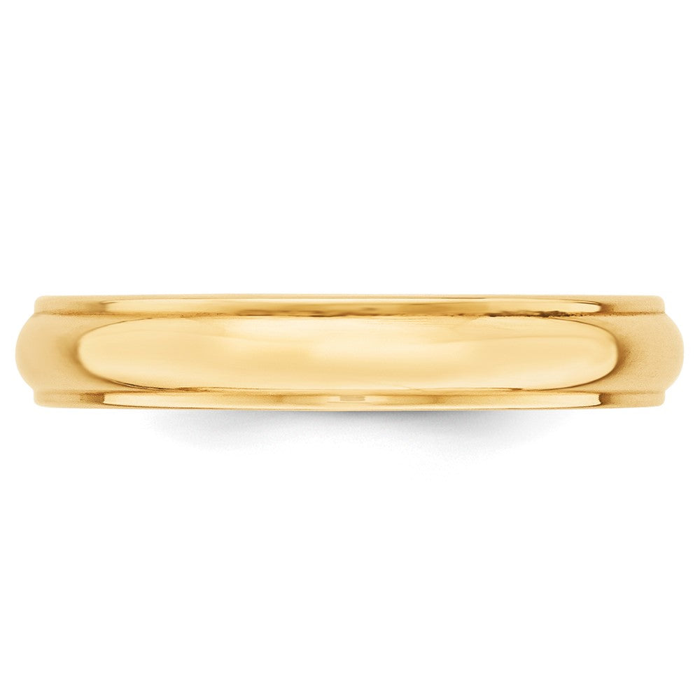 14KY 4mm Half Round with Edge Band Size 11.5