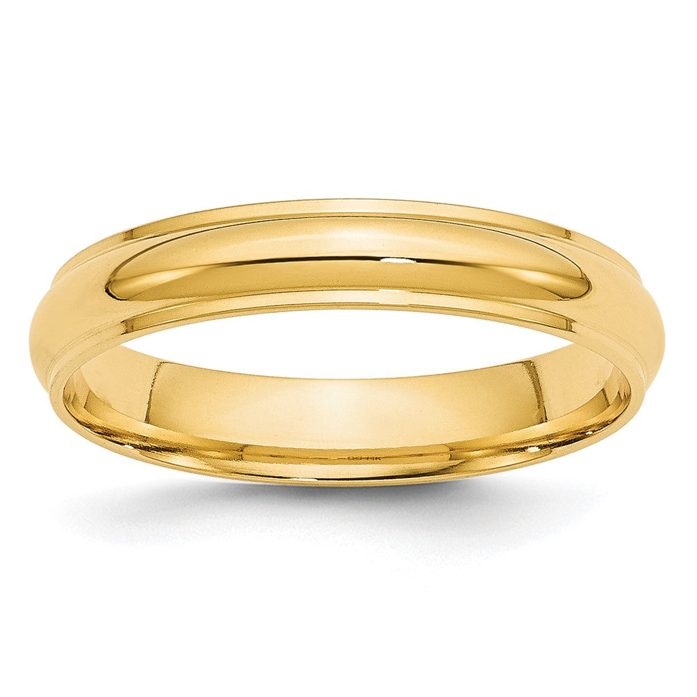 14KY 4mm Half Round with Edge Band Size 4