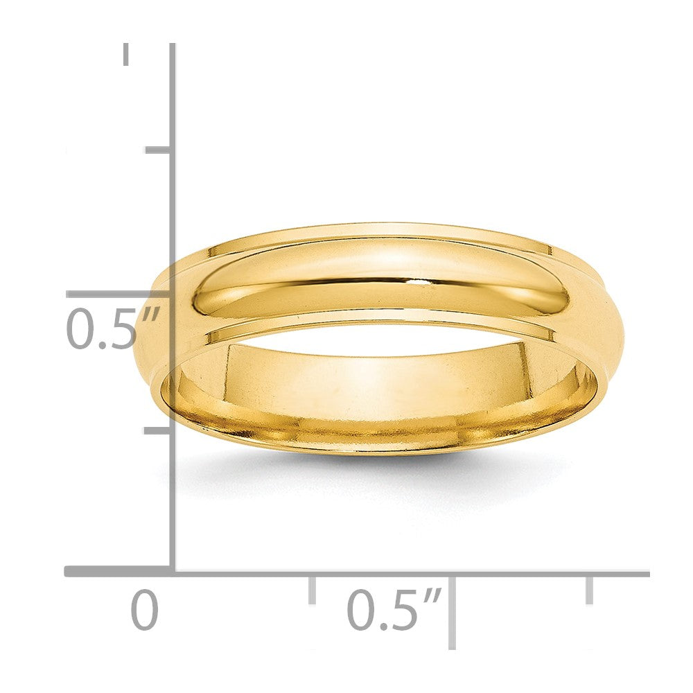 14KY 5mm Half Round with Edge Band Size 13