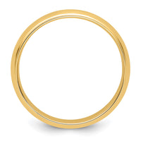 14KY 6mm Half Round with Edge Band Size 6