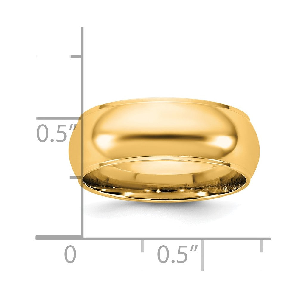 14KY 7mm Half Round with Edge Band Size 4