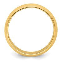 14KY 8mm Half Round with Edge Band Size 11.5