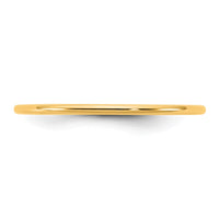 14KY 1mm LTW Half Round Band Size 6.5