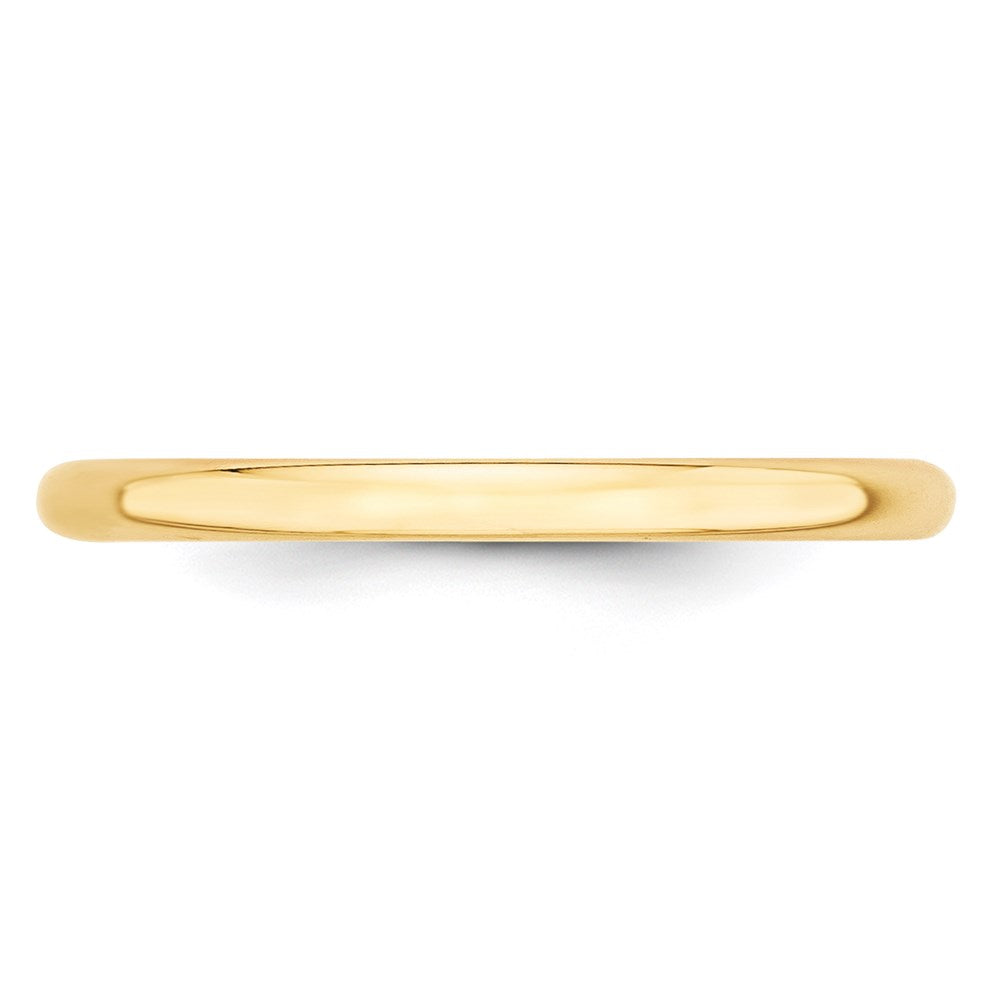 14KY 2mm LTW Half Round Band Size 9.5