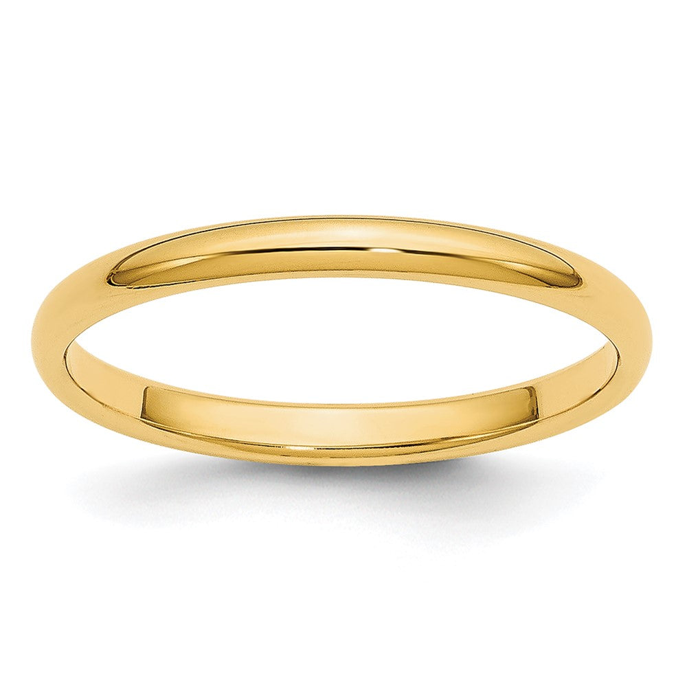 14KY 2mm LTW Half Round Band Size 9.5