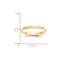 14KY 2.5mm LTW Half Round Band Size 5