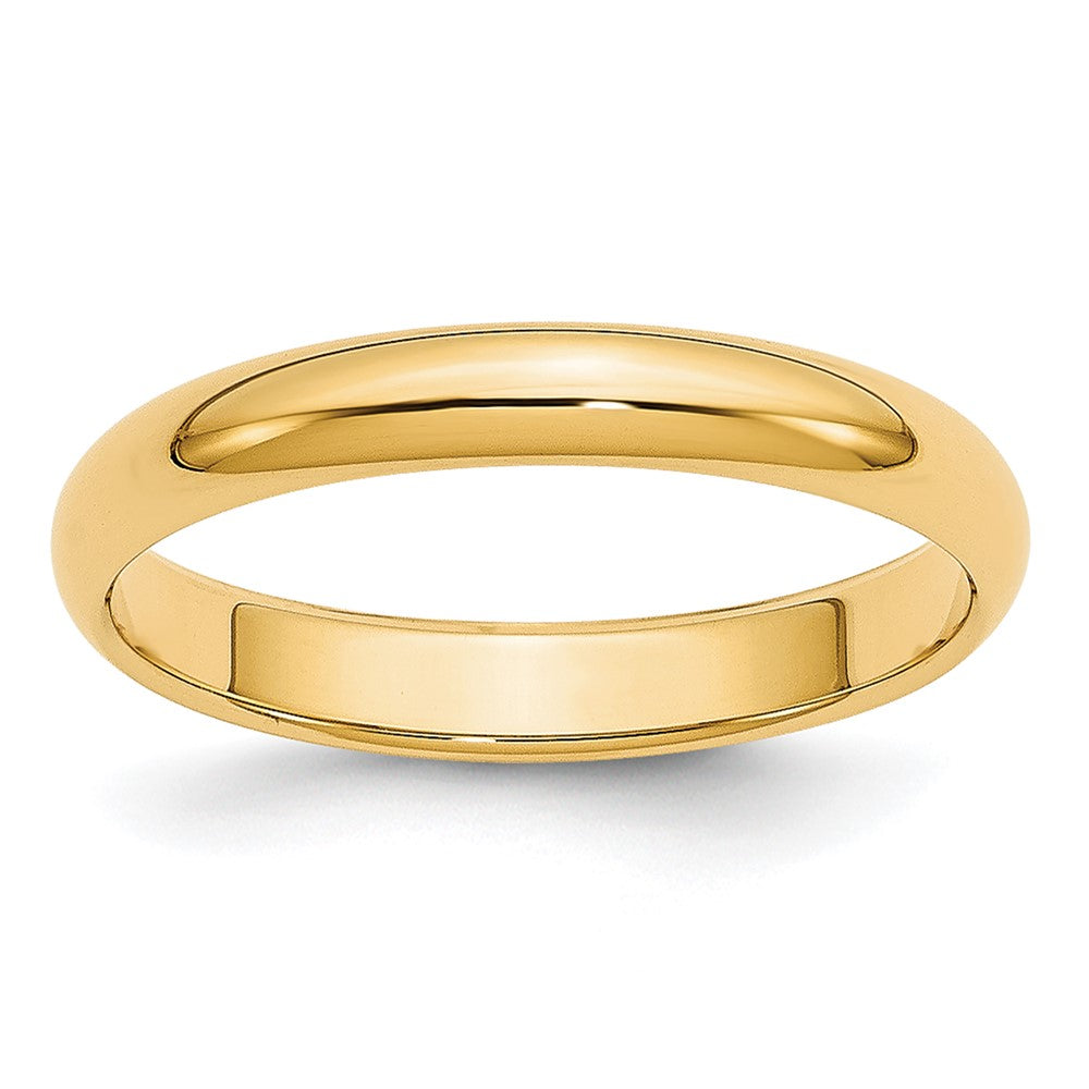 14KY 3mm LTW Half Round Band Size 6