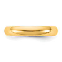 14KY 3.5mm LTW Half Round Band Size 11.5