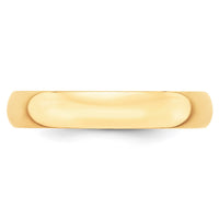 14KY 4mm LTW Half Round Band Size 7.5