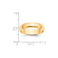 14KY 5mm LTW Half Round Band Size 7