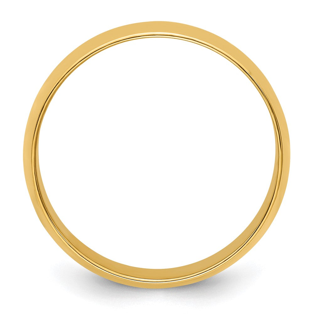 14KY 7mm LTW Half Round Band Size 8