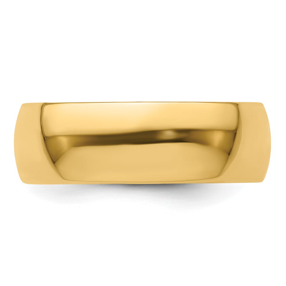 14KY 7mm LTW Half Round Band Size 10.5