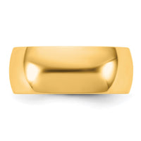 14KY 7.5mm LTW Half Round Band Size 5.5