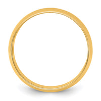 14KY 8.5mm LTW Half Round Band Size 6.5