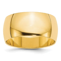 14KY 9mm LTW Half Round Band Size 6.5