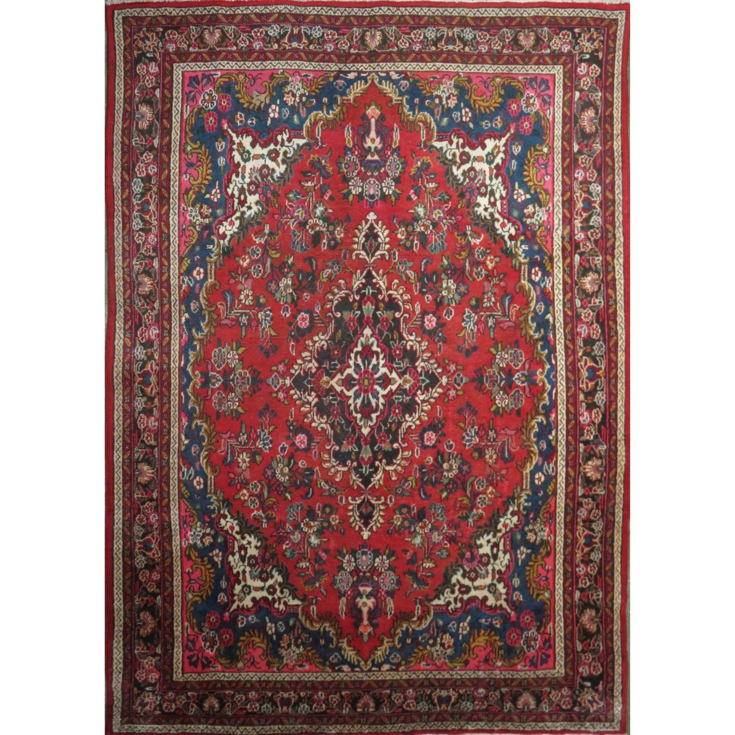 Hand-Knotted Persian Wool Rug _ Luxurious Vintage Design, 10'0" x 6'0", Artisan Crafted