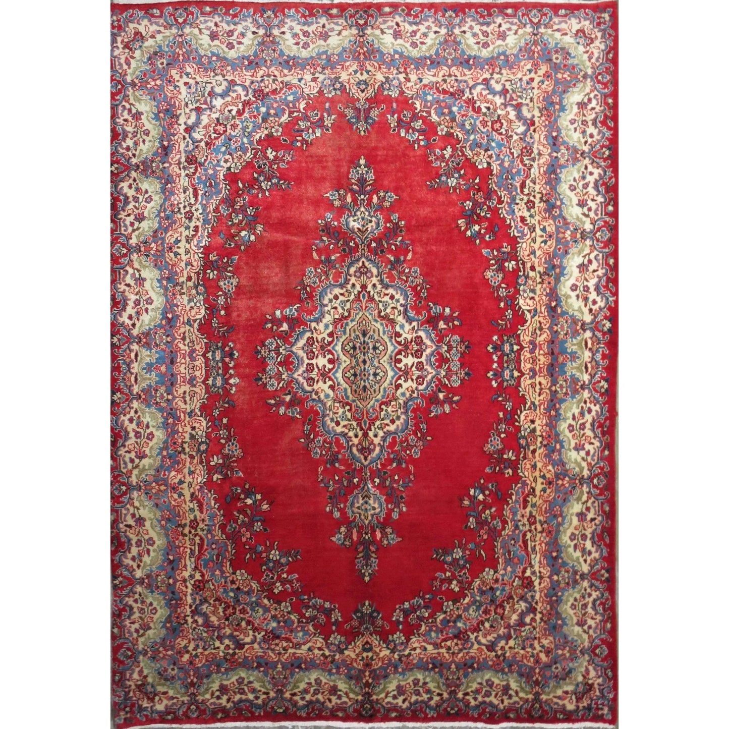Hand-Knotted Persian Wool Rug _ Luxurious Vintage Design, 10'9" x 7'8", Artisan Crafted