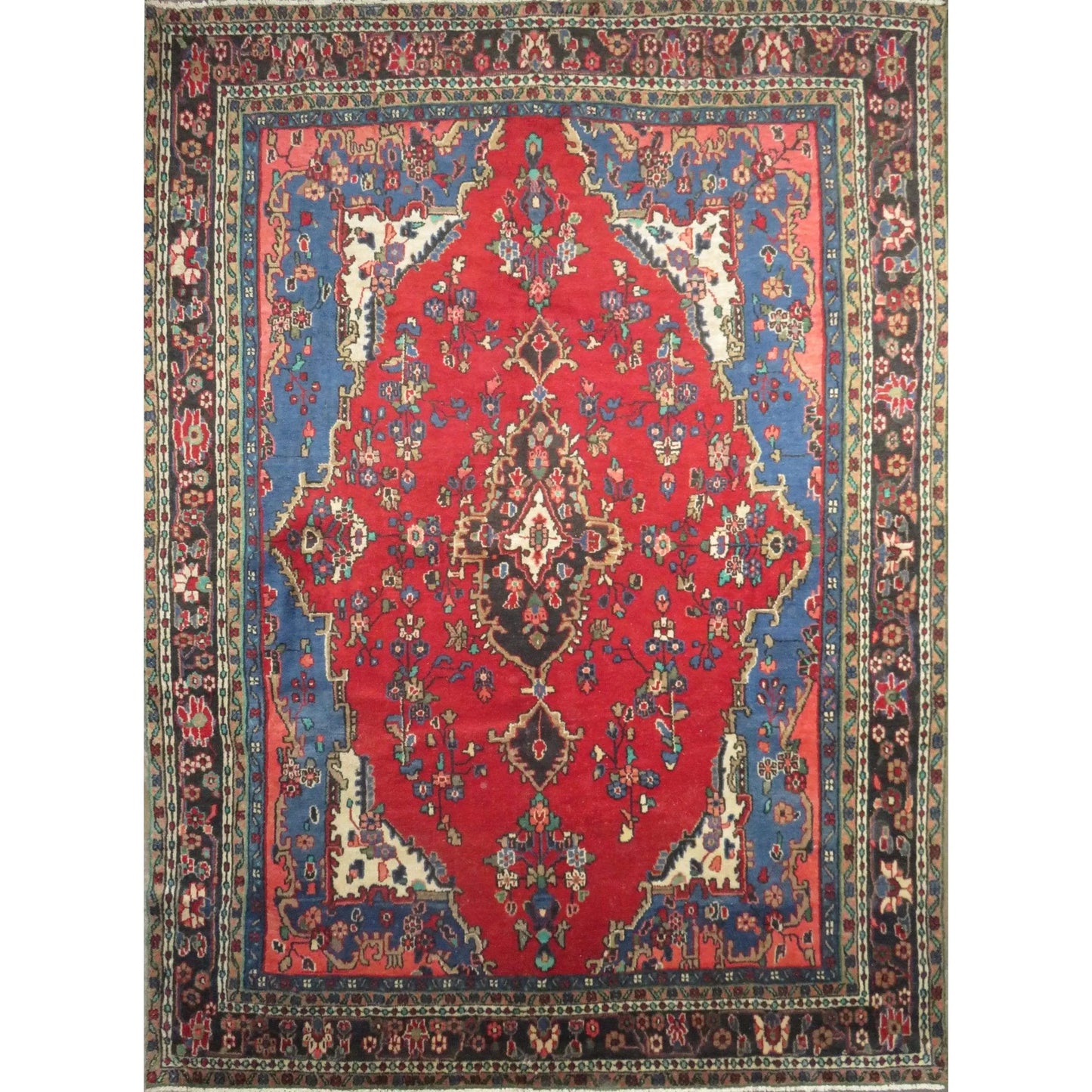 Hand-Knotted Persian Wool Rug _ Luxurious Vintage Design, 11'5" x 8'1", Artisan Crafted