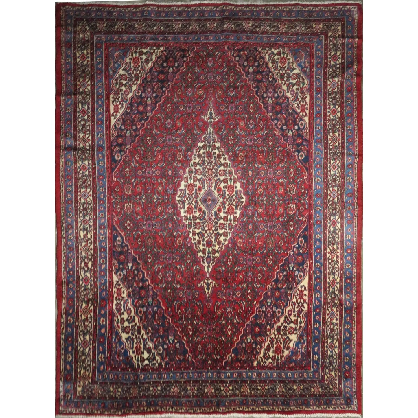 Hand-Knotted Persian Wool Rug _ Luxurious Vintage Design, 11'7" x 8'1", Artisan Crafted