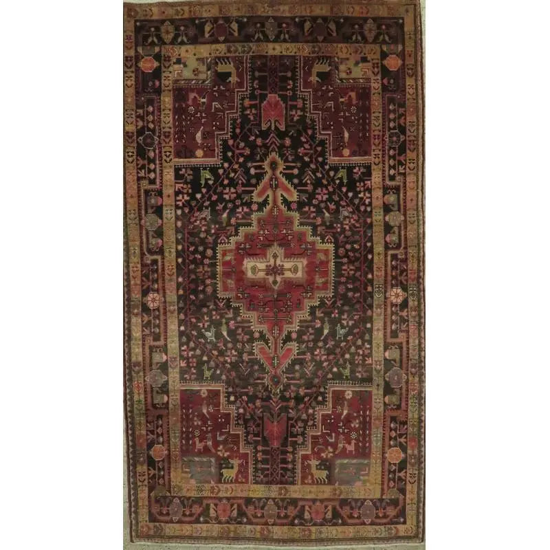 Hand-Knotted Persian Wool Rug _ Luxurious Vintage Design, 12'10" x 2'7", Artisan Crafted