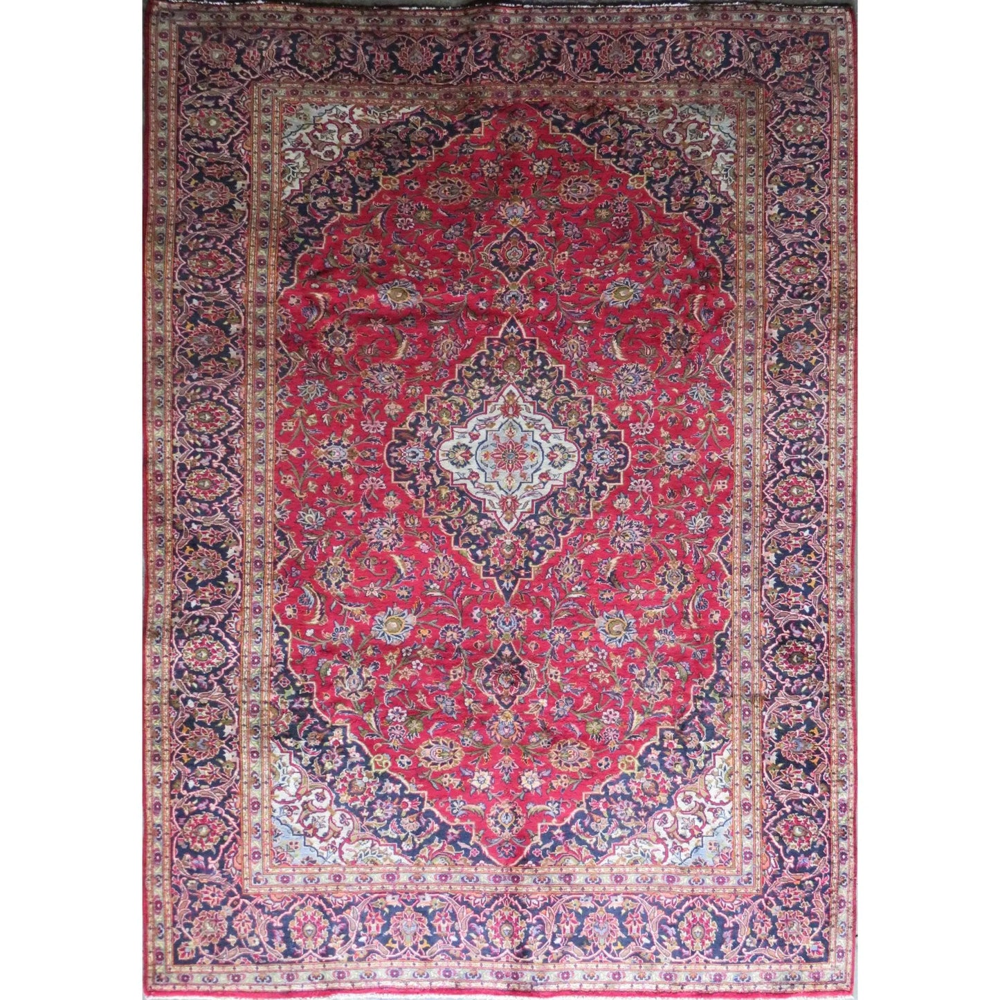 Hand-Knotted Vintage Rug 12'1" x 8'7"