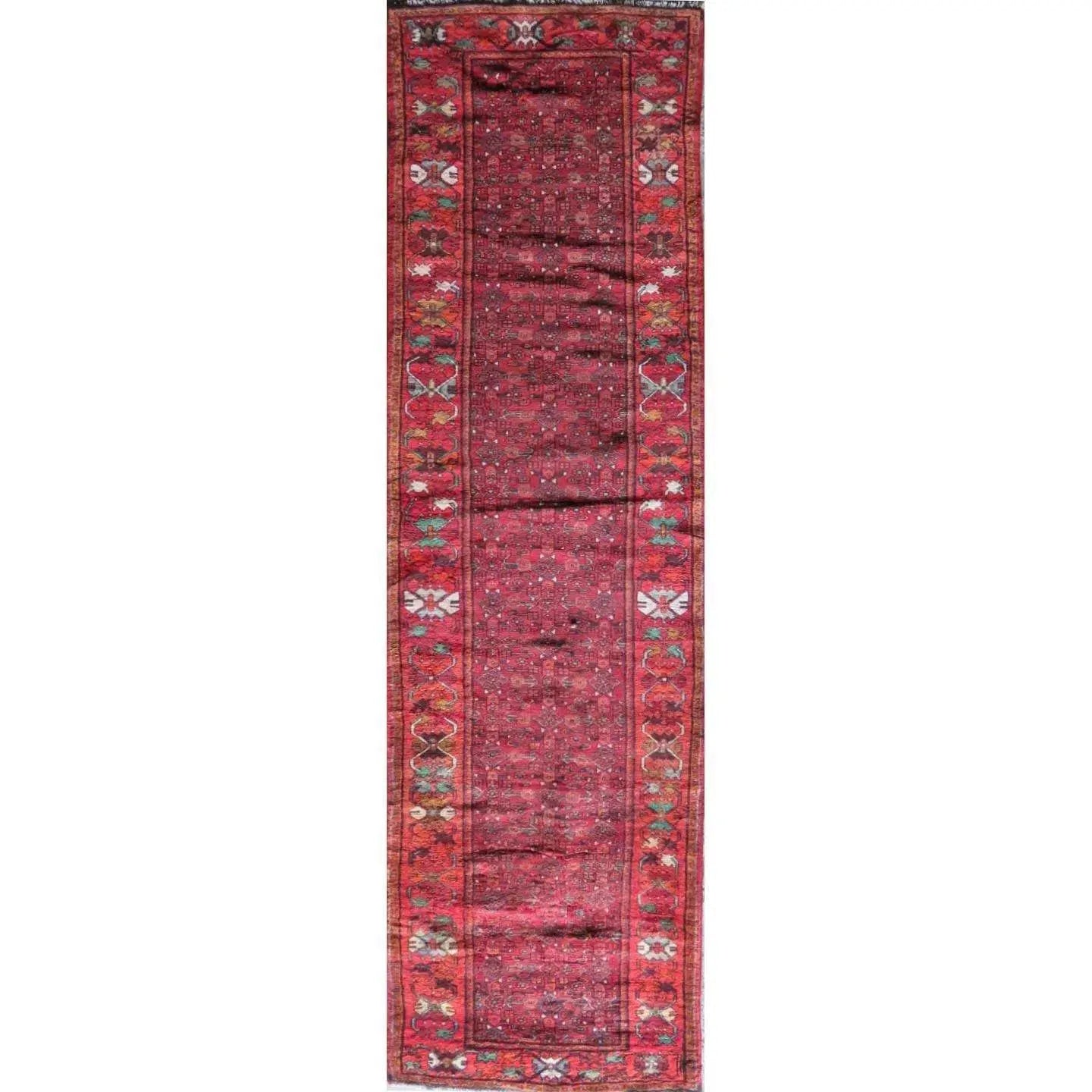 Hand-Knotted Vintage Rug 12'7" x 3'5"