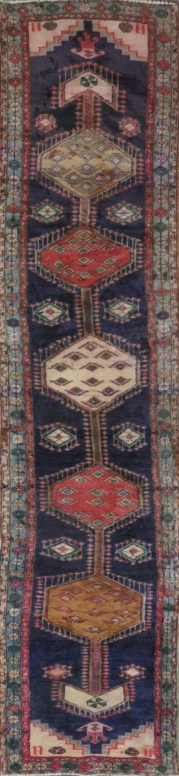 Hand-Knotted Vintage Rug 13'6" x 2'7"